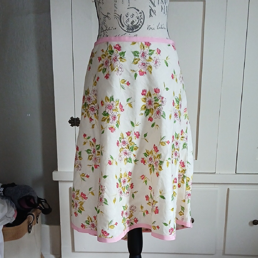Sundance Romantic Linen Floral Corset Skirt